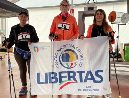 TRE PORTACOLORI DELLA LIBERTAS PORCIA AI CAMPIONATI MONDIALI DI NORDIC WALKING